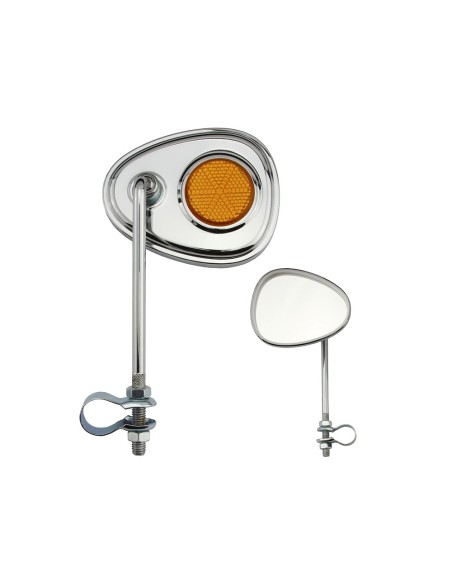 V Mirror Chrome Amber Reflectors.
